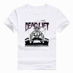 2019 Asian Size Print Print  Deadlift Powerlifting Workout Fitness White T-shirt Short Sleeve O-Neck Tshirt for Men Women HCP4201