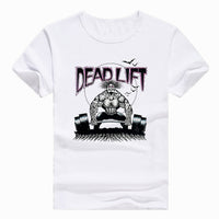 2019 Asian Size Print Print  Deadlift Powerlifting Workout Fitness White T-shirt Short Sleeve O-Neck Tshirt for Men Women HCP4201